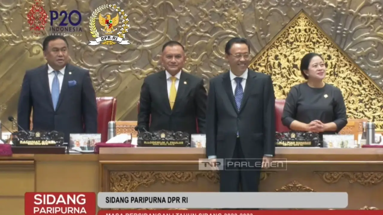 Rapat Paripurna DPR RI Ke-6 Masa Persidangan I Tahun Sidang 2022-2023, Selasa (27/9/2022).