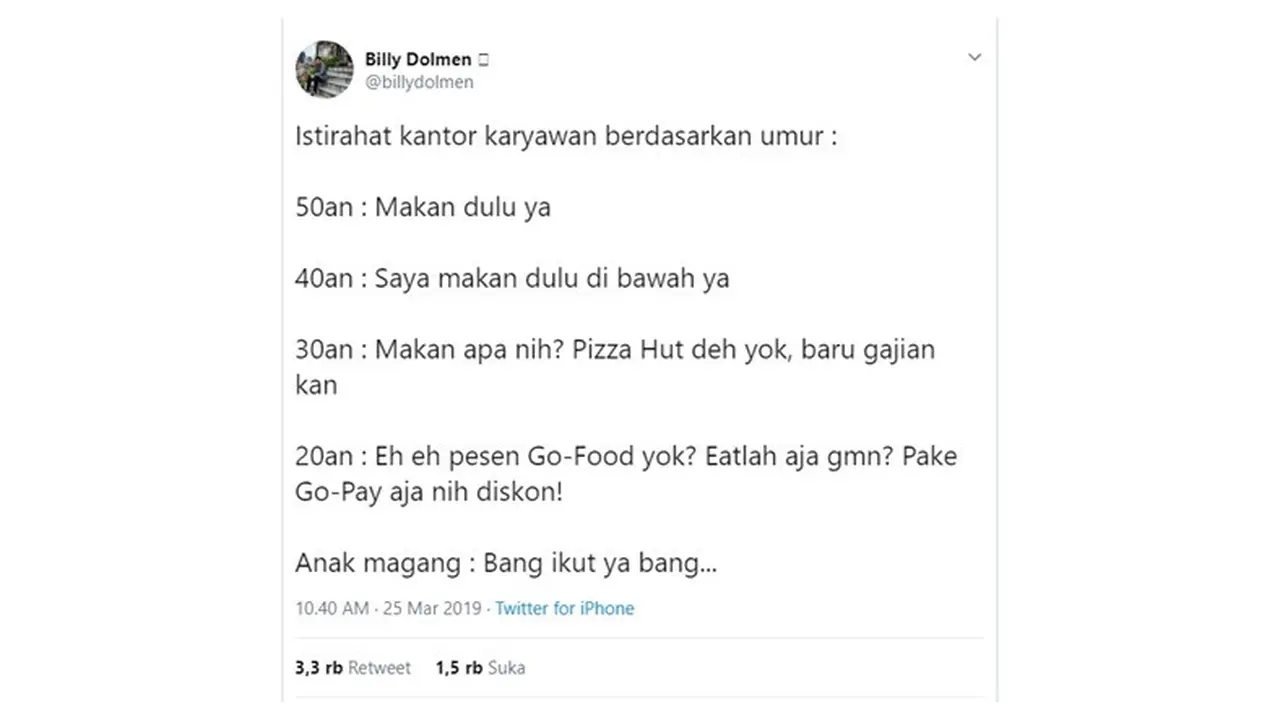 Perbedaan Ajakan Makan Siang, Berdasarkan Umur di Kantor Karyawan