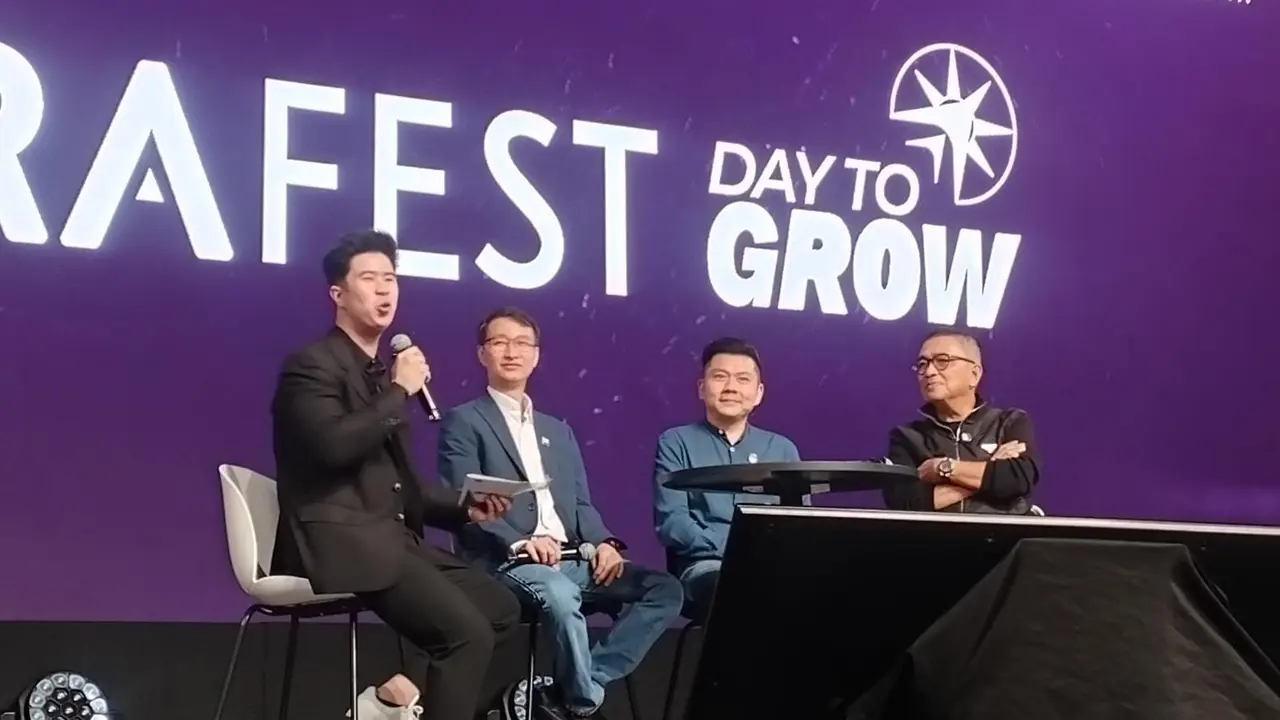 Oscar Darmawan, Herman Widjaja, Helmy Yahya dalam Acara InspiraFest 2024 pada Sabtu (9/11/2024). (Foto: Liputan6.com/Satrya B)