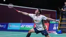 Aksi Moh. Zaki Ubaidillah pada partai final Thailand Masters 2026 yang berlangsung di Stadion Nimibutr, Bangkok, Thailand, Minggu (1/2/2026) sore WIB. (Dok. PBSI)