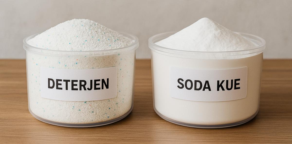 Ilustrasi Deterjen dan Soda Kue
