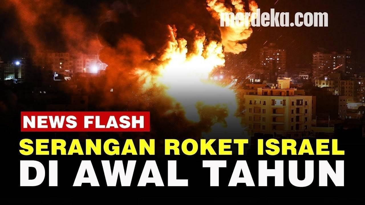 VIDEO: Suasana Jalur Gaza Diserang Roket Israel, Awal Tahun Mencekam di Palestina