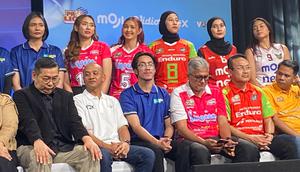 Konferensi Pers Proliga 2026 di Studio Lantai 8 SCTV Tower, Senayan City hari Senin (22/12/2025). (Hendry Wibowo/Bola.com)