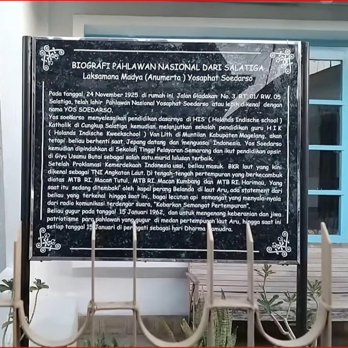 Rumah Masa Kecil Yos Soedarso