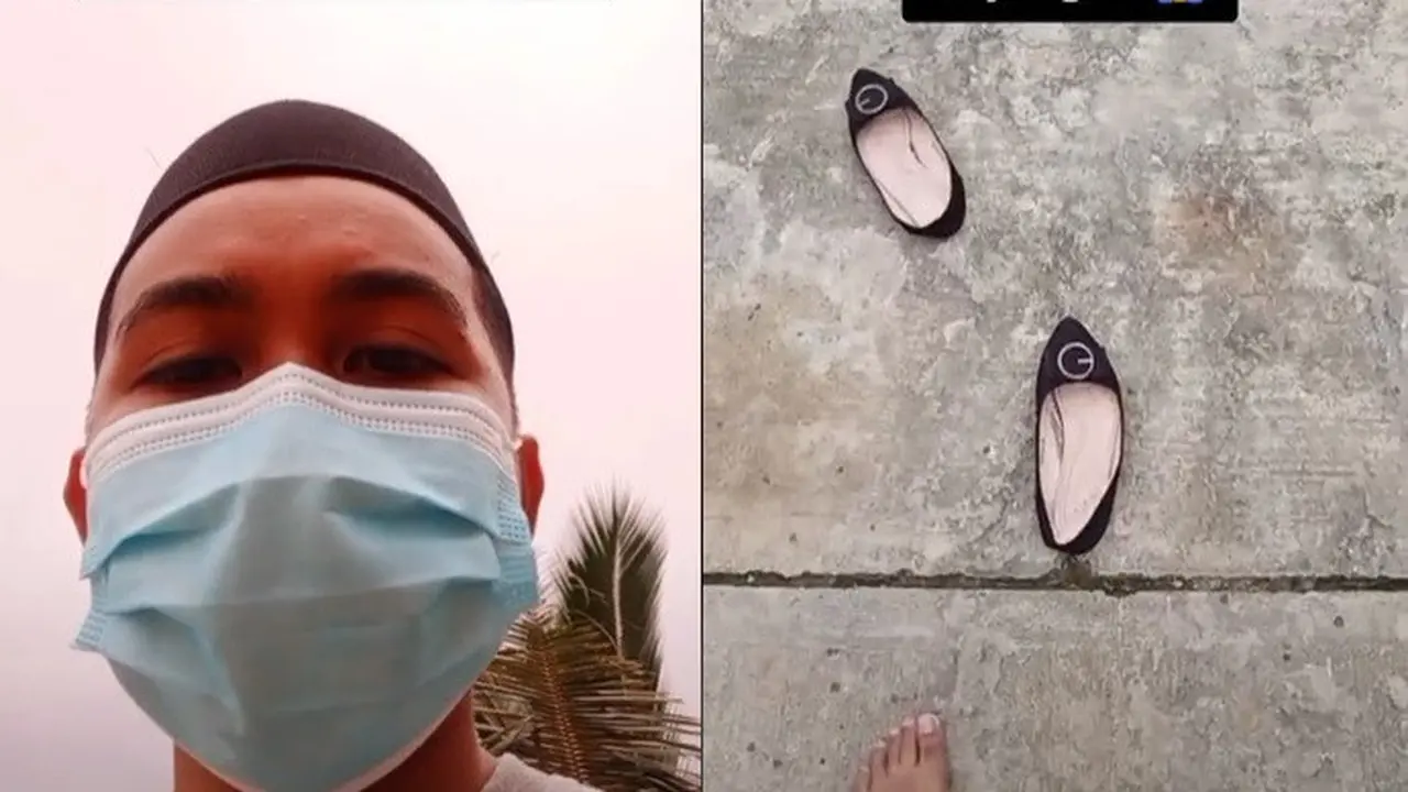 korban tukar sandal jumatan