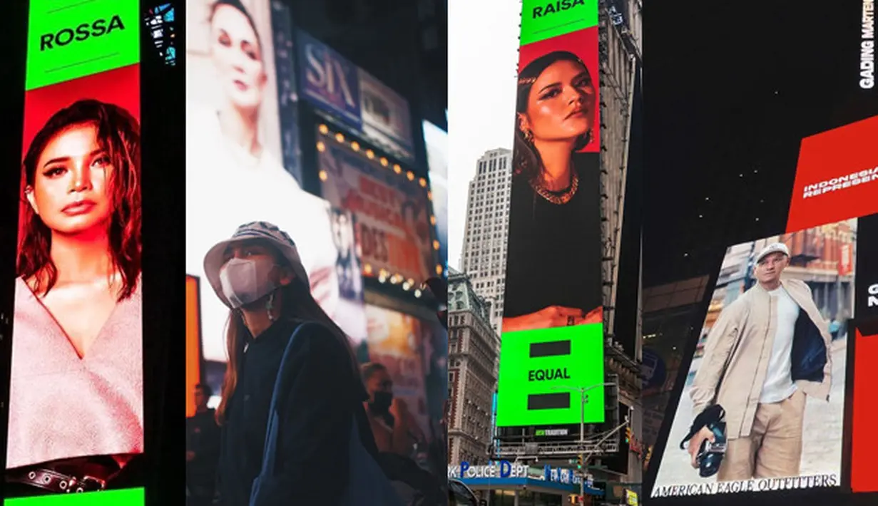 Persimpangan Times Square adalah jantung kota New York, Amerika Serikat. Tempat tersebut tak pernah sepi dengan orang berlalu lalang. Selain gedung, terdapat papan iklan digital (billboard) di kawasan tersebut. Berikut artis Indonesia yang pernah terpampang.(dok. Instagram)