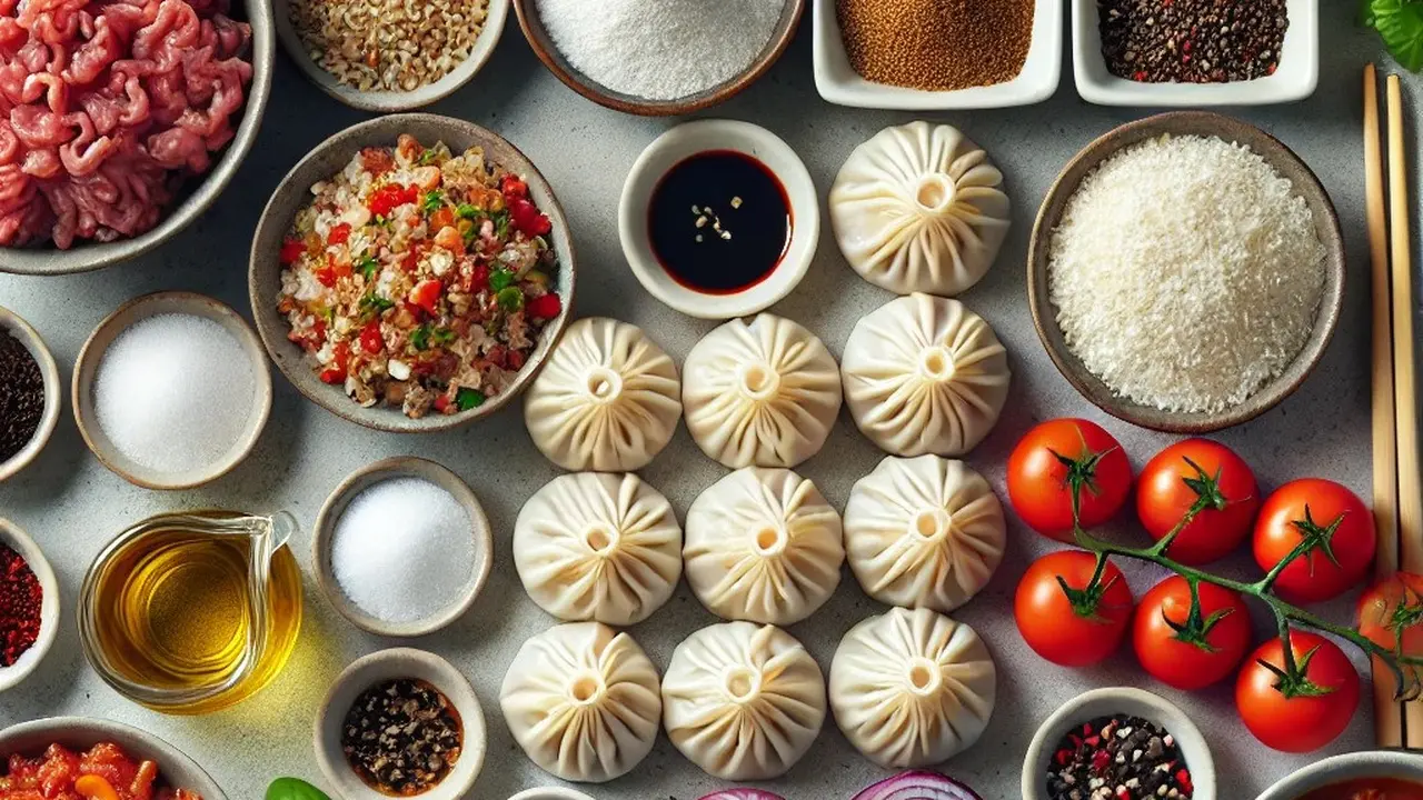 illustrasi bahan-bahan dimsum