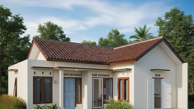 Inspirasi Rumah Sederhana dengan 3 Pintu Masuk