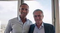 Mantan kapten Manchester United, Rio Ferdinand dan Jose Mourinho. (Twitter).