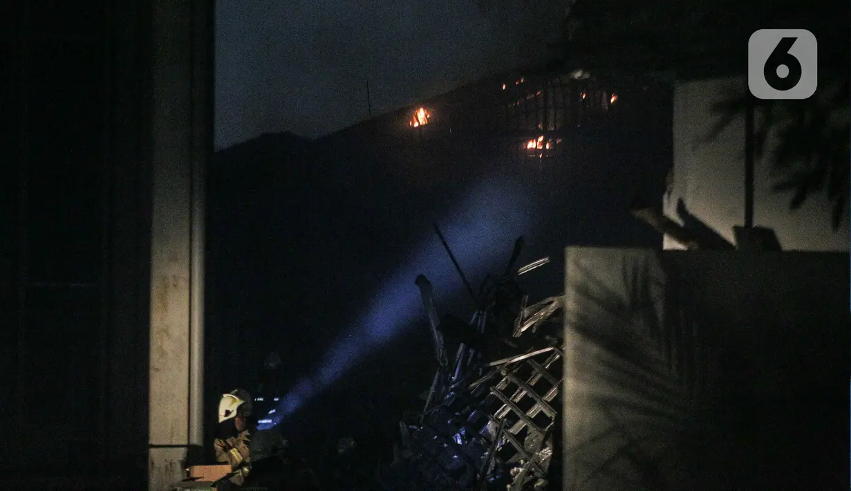 Gedung A Museum Nasional menjadi bagian bangunan yang terbakar. (Liputan6.com/Faizal Fanani)