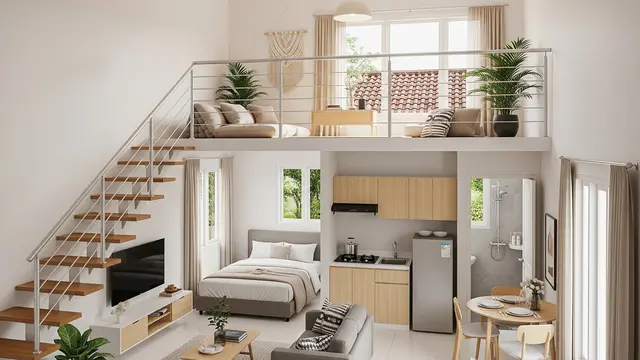 Contoh Rumah Tipe 36 Ada Mezzanine Multifungsi yang Jadi Tren Desain untuk Pasangan Muda 2026