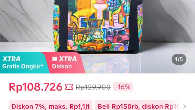 Tangkapan layar produk maurine Tote Bag Solvo x ISDI by tiktok shop