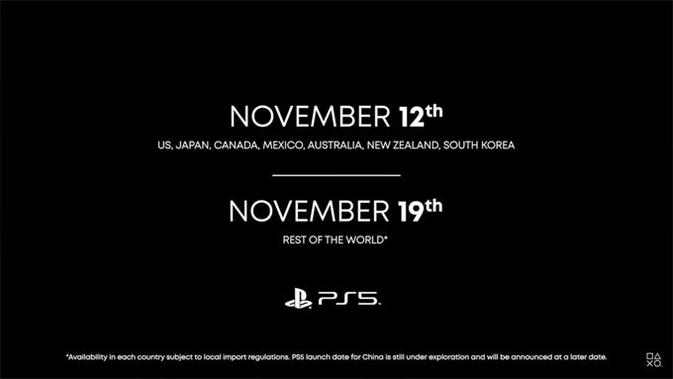 Tanggal peluncuran PS5. (Doc: Sony PlayStation)