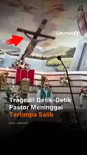 Tragedi! Detik-Detik Pastor Meninggal Tertimpa Salib