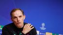 Thomas Tuchel, pelatih asal Jerman itu akan mulai bekerja pada Januari 2025. Tampak dalam foto, Thomas Tuchel berbicara dalam sebuah konferensi pers pada 29 April 2024 di Munich, Jerman selatan, menjelang pertandingan sepak bola leg pertama semifinal Liga Champions antara Bayern Munich dan Real Madrid. (Michaela STACHE/AFP)