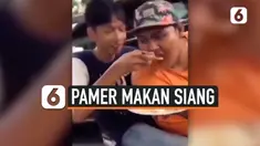 REMAJA MAKAN SIANG DI BULAN PUASA SAMBIL KENDARAI MOTOR