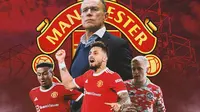 Manchester United - Ralf Rangnick, Jesse Lingard, Alex Telles, Donny van de Beek (Bola.com/Adreanus Titus)