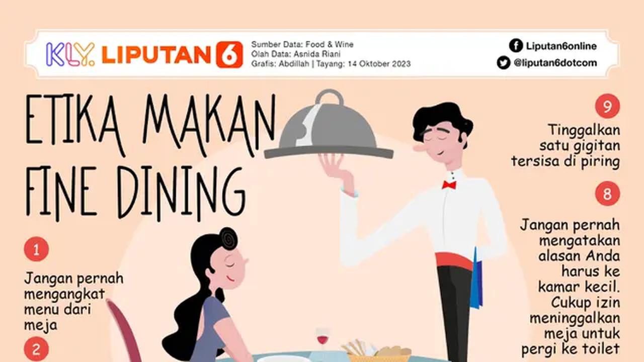 Infografis Etika Makan Fine Dining. (Liputan6.com/Abdillah)
