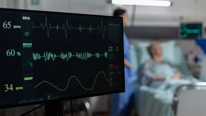 Ilustrasi pasien kritis di rumah sakit