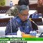 Ketua OJK Wimboh Santoso dalam rapat kerja dengan Komisi XI DPR RI, Rabu (15/9/2021) (Dok: tangkapan layar)