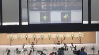 Final 10 air rifle mixed team menembak di Asian Games (Liputan6.com / Luthfie Febrianto)