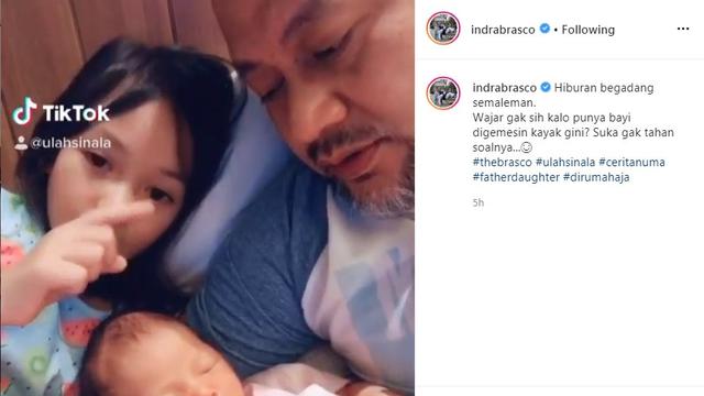 Mona Ratuliu dan Indra Brasco (Foto: Instagram/@indrabrasco)