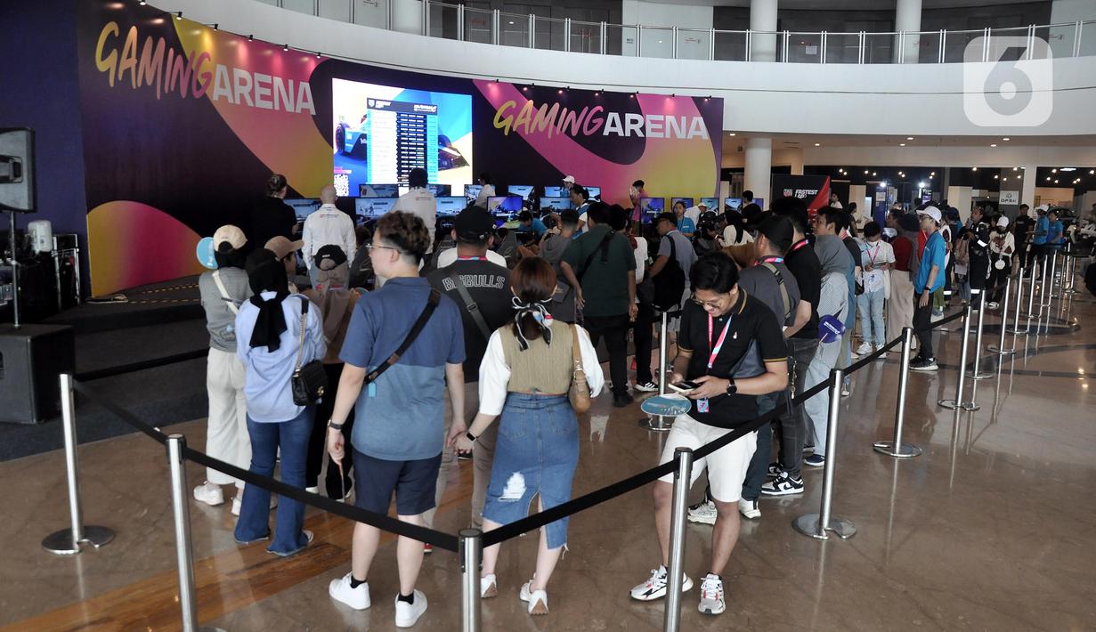 Tak ada syarat khusus bagi penonton Formula E 2023 yang ingin memainkan gim balap mobil. (merdeka.com/Iqbal S. Nugroho)