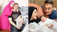 Fadlan Muhammad dan Lyra Virna asuh bayinya (Sumber: Instagram/fadlanmuhammad)