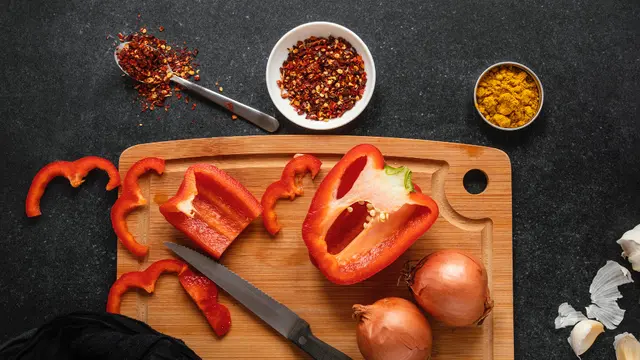 Bahan-Bahan Paprika Panggang dengan Bumbu Smoked Garlic