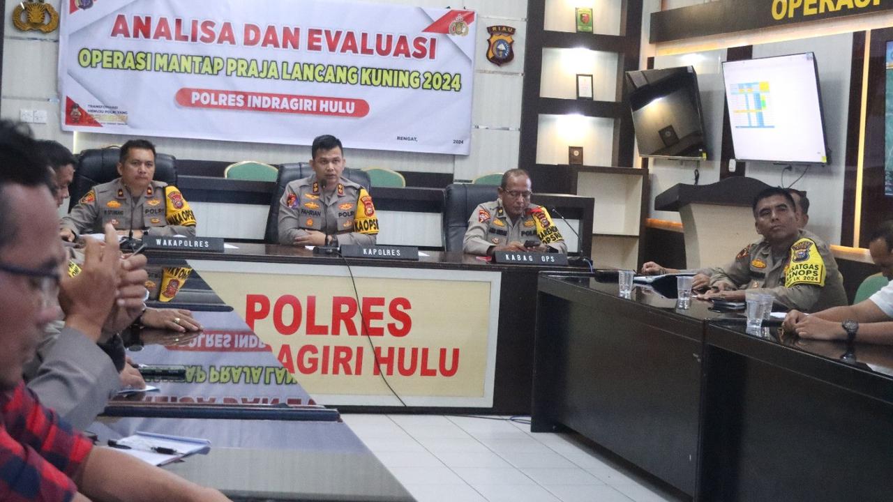 Tingkatkan Kinerja Para Satgas OMP, Kapolres Inhu Gelar Analisa dan Evaluasi OMP