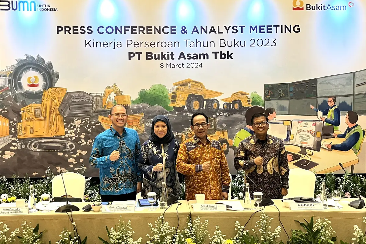 Bukit Asam Bidik Produksi Batu Bara 41,3 Juta Ton pada 2024