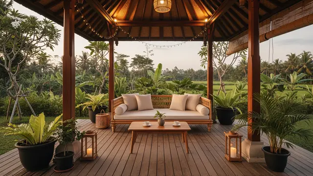 Model Pendopo Minimalis untuk Lahan Sempit (AI Generated)