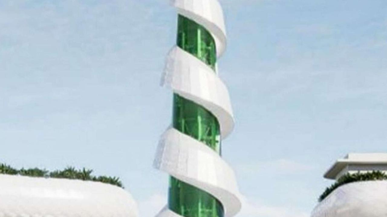 Terpisah dengan bangunan utama masjid, terdapat menara setinggi 99 meter, sesuai jumlah Asmaul Husna.&nbsp;Instagram/kemenpupr