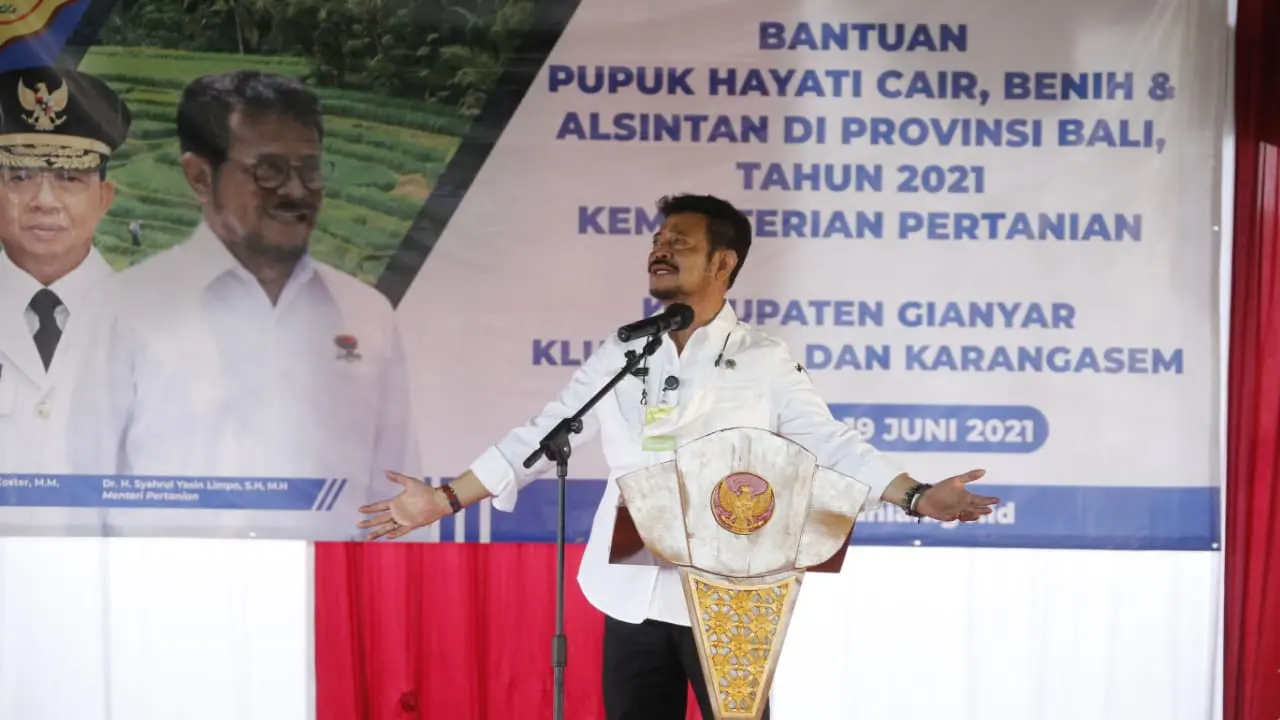 Mentan Syahrul Dorong Provinsi Bali Jadi Simbol Pertanian Maju