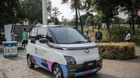 Kegiatan test drive Wuling Air ev di kawasan Blok M, Jakarta Selatan (ist)
