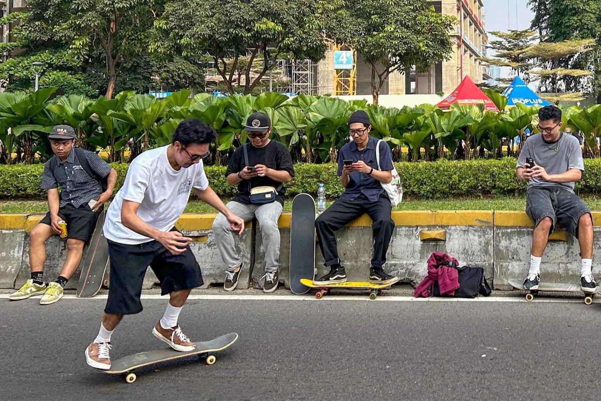 FOTO: Ratusan Skater Ramaikan Perayaan Hari Skateboard Sedunia di Jakarta