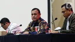 "Untuk kepentingan penyidikan, maka tim penyidik melakukan penahanan terhadap tersangka HH selama 20 hari," ujar Firli Bahuri dalam keterangannya. (Liputan6.com/Angga Yuniar)