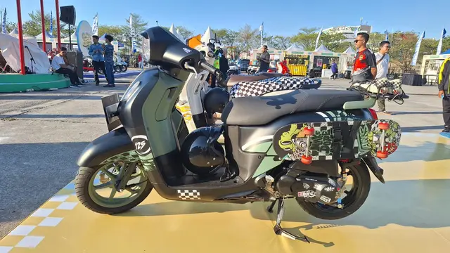 Modifikasi keren di Yamaha Fazzio Modifest Makassar (Arief A/Liputan6.com)