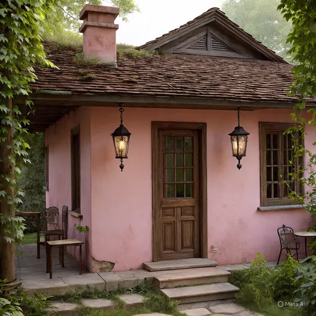 Rumah Sederhana Warna Pink