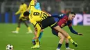 Berstatus tim tamu, Barcelona tampil dominan sejak menit awal pertandingan. (INA FASSBENDER/AFP)