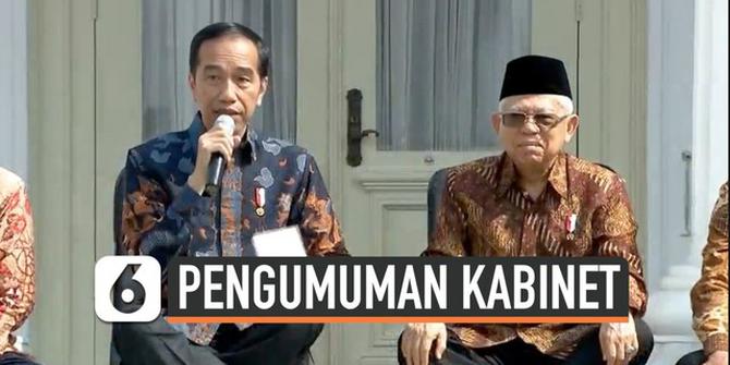 VIDEO: Detik-Detik Jokowi Umumkan Kabinet Indonesia Maju