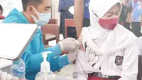 Vaksinasi COVID-19 anak di Balikpapan Kaltim.
