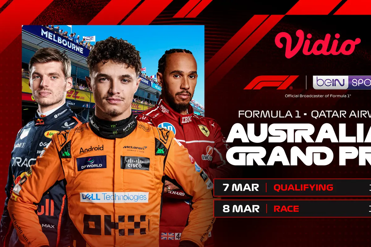 Jadwal Seri Pembuka Formula 1 Australian Grand Prix Eksklusif hanya di Vidio