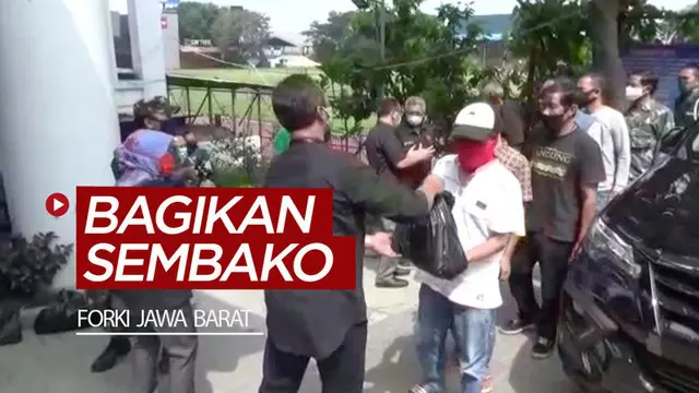 Berita video FORKI Jawa Barat memberi bantuan berupa 2.000 paket sembako yang dibagikan kepada warga terdampak COVID-19.