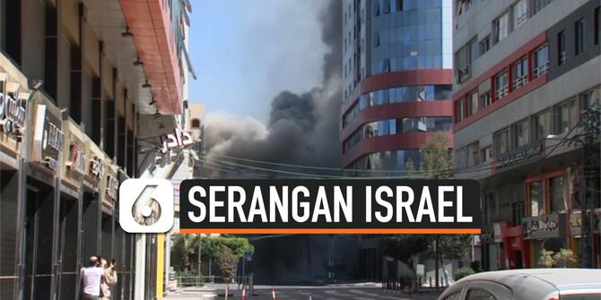 VIDEO: Israel Tembakan Roket ke Gedung Kantor Berita di Gaza, Ini Alasannya