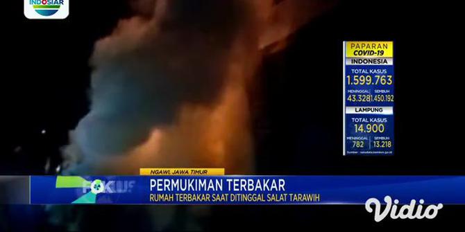 VIDEO: Ditinggal Salat Tarawih,  Rumah di Ngawi Dilalap Si Jago Merah