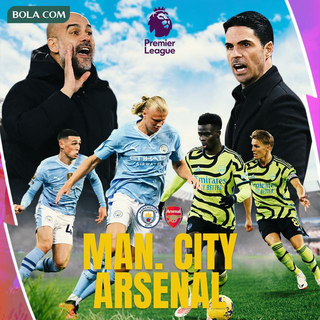 Liga Inggris - Man City Vs Arsenal - Ilustrasi Duel
