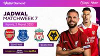 Jadwal Pertandingan Liga Inggris 2022/23 Laga Tunda Pekan 7 : Arsenal Vs Everton, Liverpool Vs Wolves