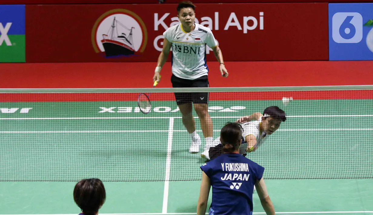 Ganda Jepang Fukushima/Hirota akan menghadapi salah satu di antara Mayu Matsumoto/Wakana Nagahara kontra Rena Miyaura/Ayako Sakuramoto di babak semifinal. (Liputan6.com/Herman Zakharia)