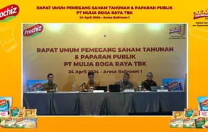 Paparan publik PT Mulia Boga Raya Tbk (KEJU), Rabu (24/4/2024). (Foto: tangkapan layar/Pipit I.R)